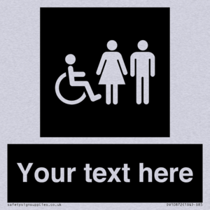 Custom information: black panel disabled female and male